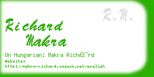 richard makra business card